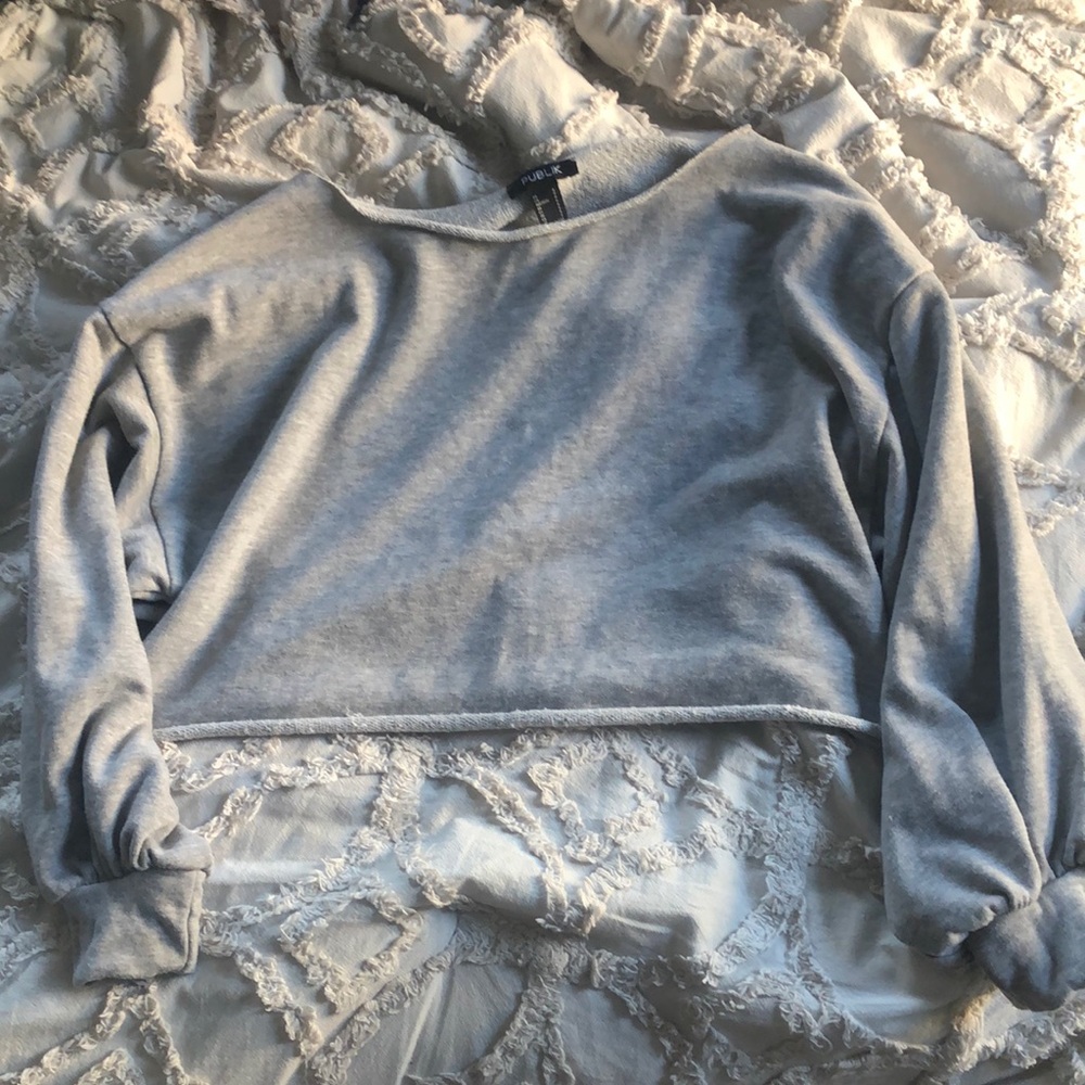 Grey crop sweater